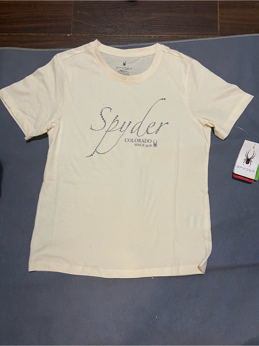 Spyder Cream Short Sleeve Logo Tee for Men